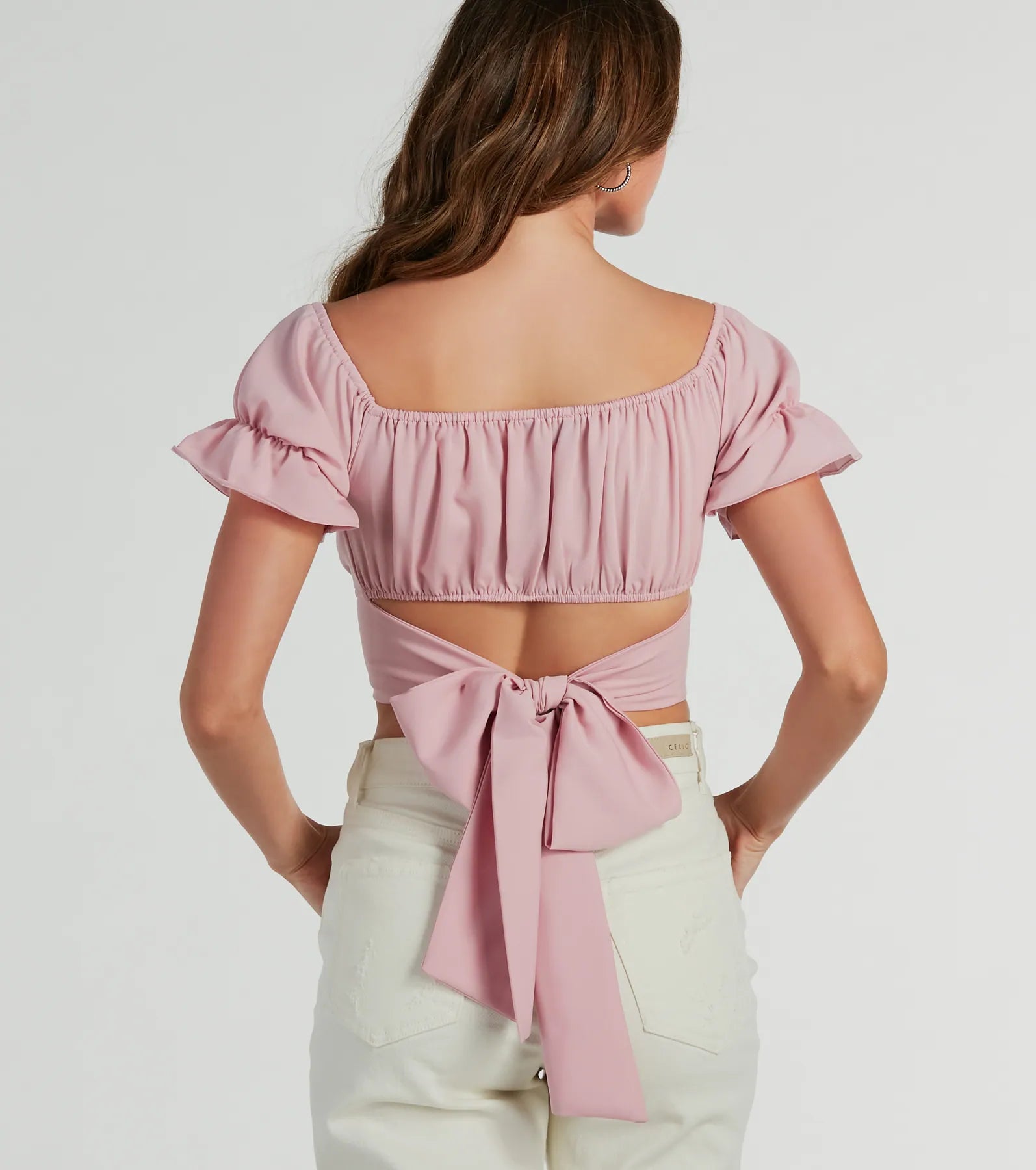 Ultimate Chic Tie-Back Chiffon Crop Top