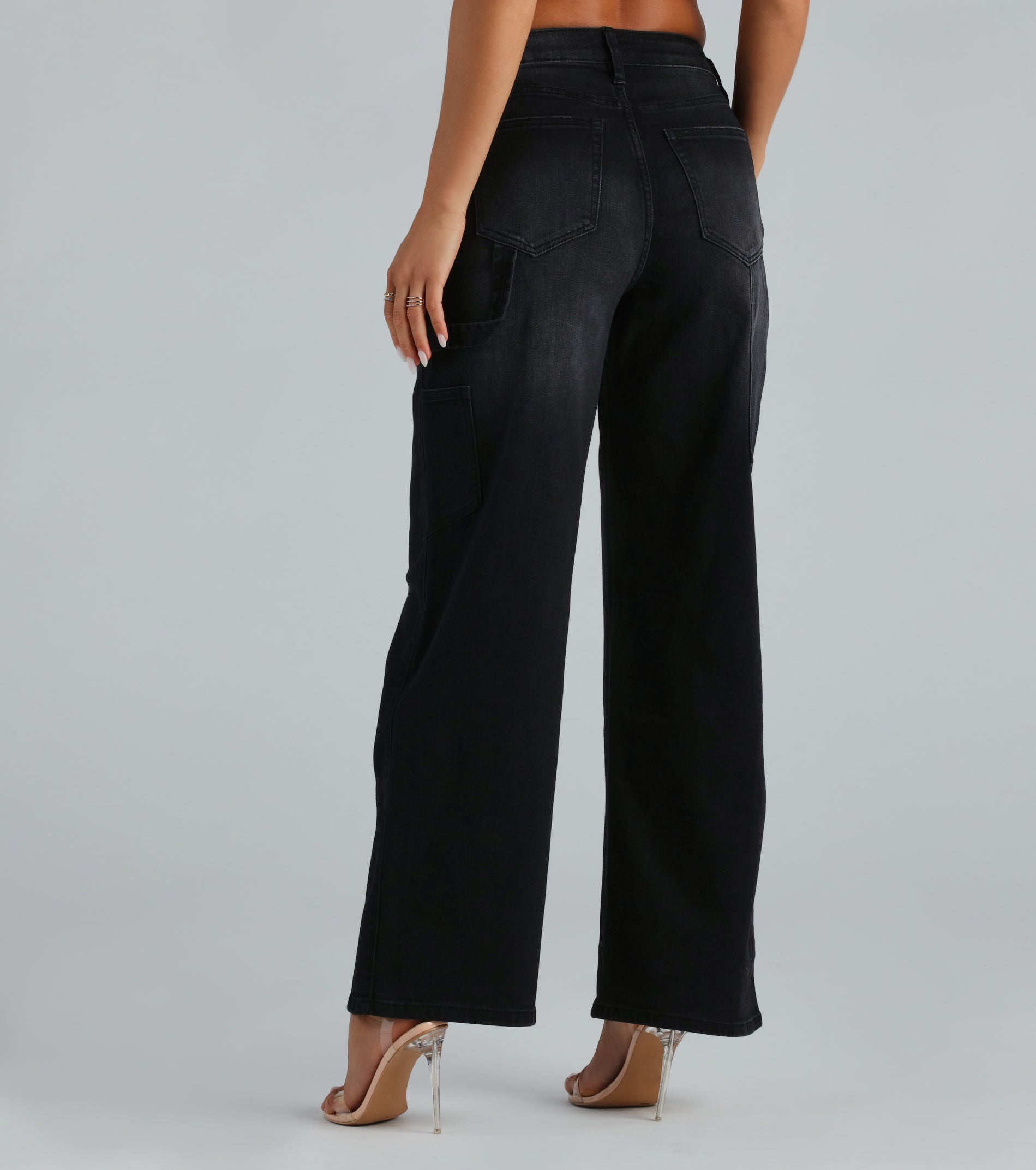 Trish Premium Mid-Rise Wide-Leg Carpenter Jeans