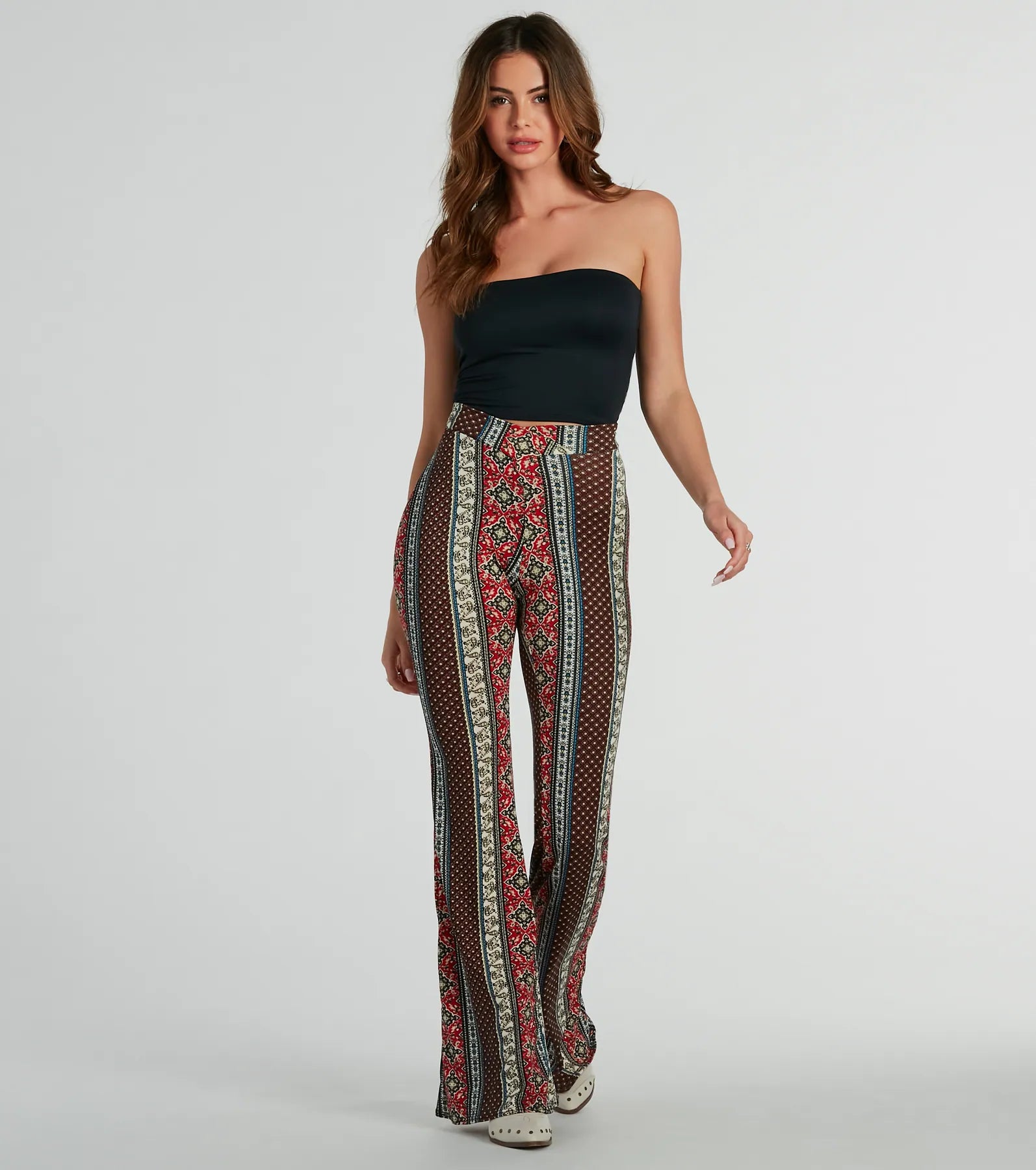 Ultimate Desert Wanderer Wrap Waist Boho Flare Pants