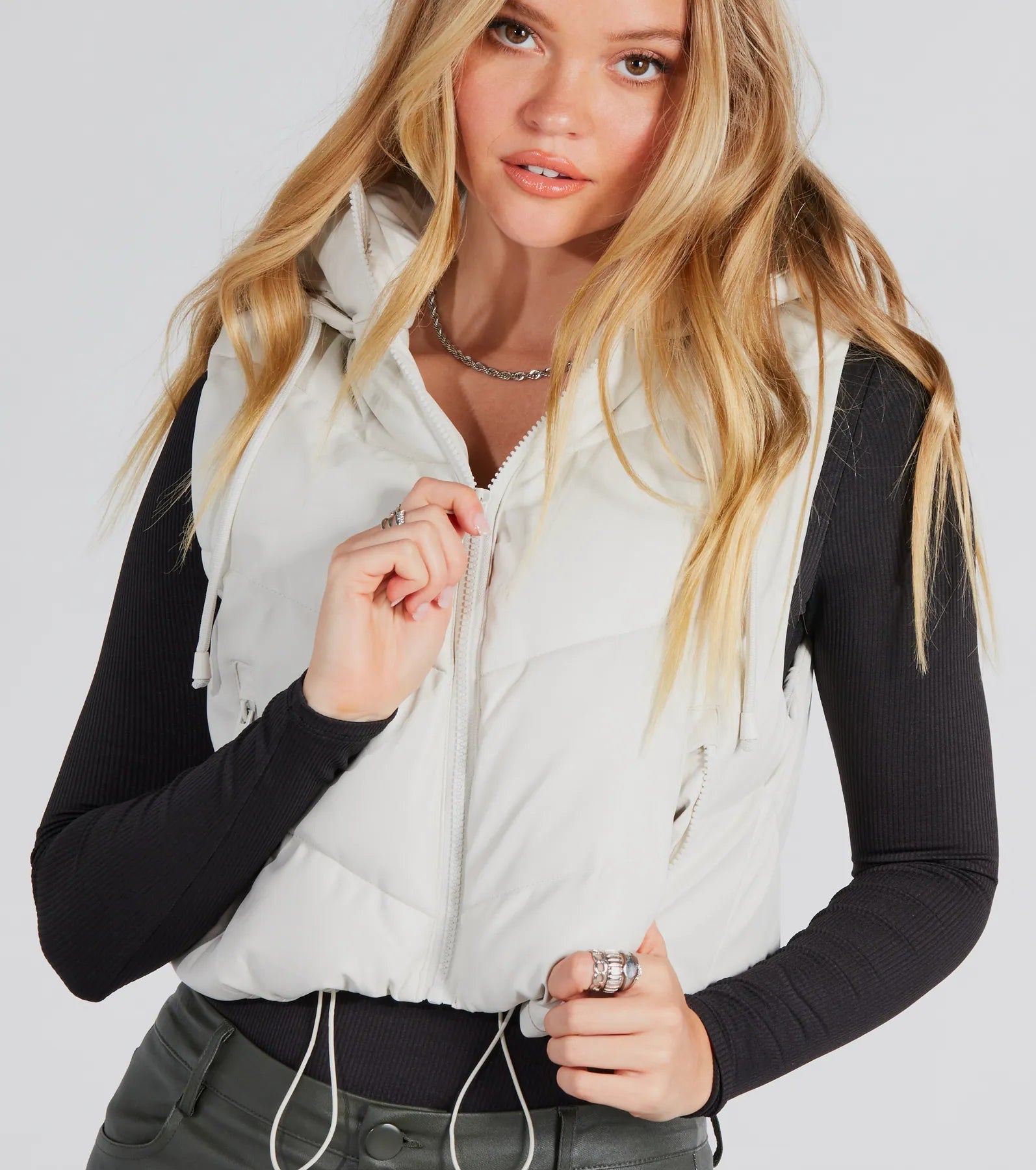 Ultimate Faux Leather Puffer Vest - Hit The Slopes in Style