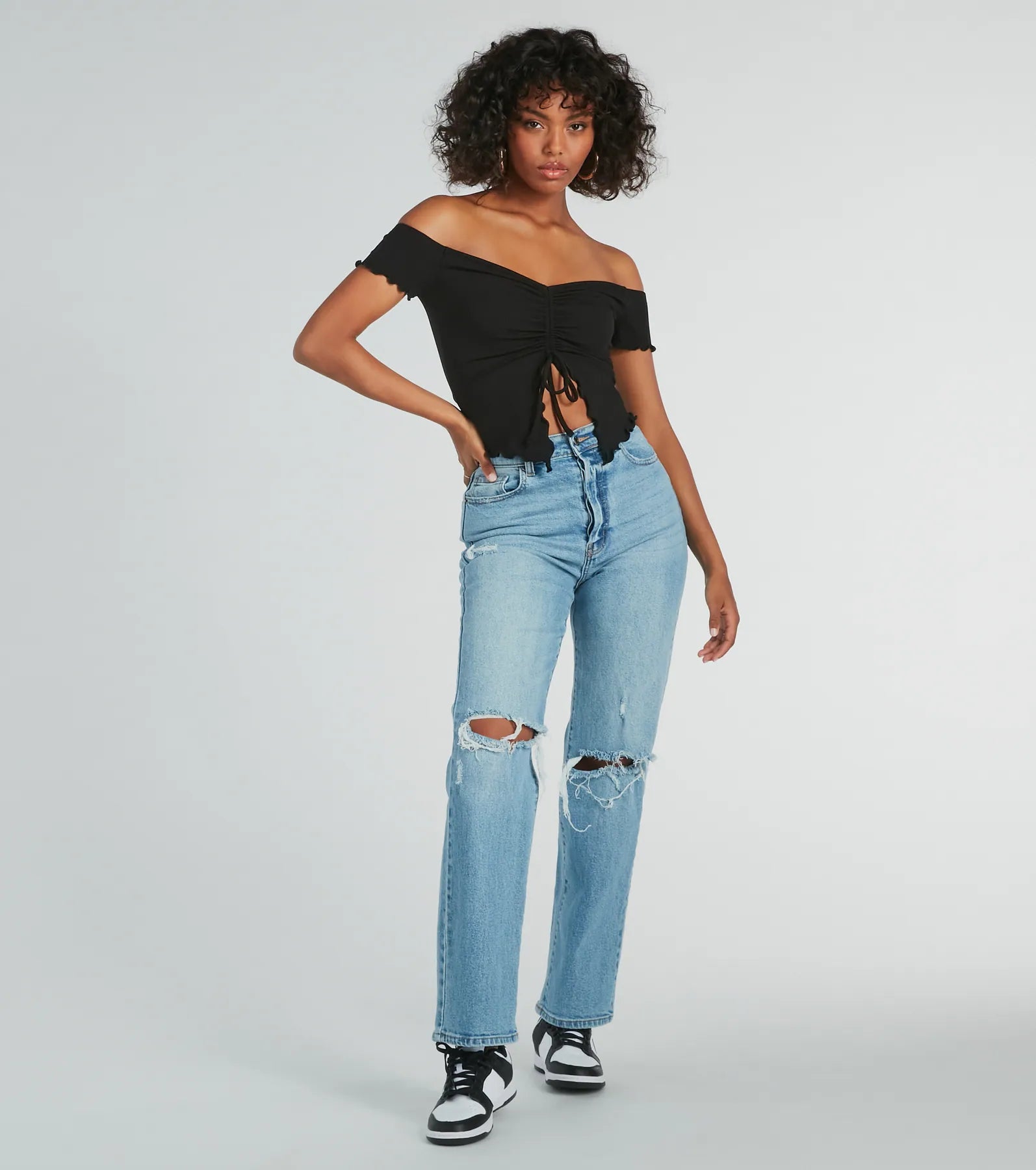 Ultimate Heat Wave Off-The-Shoulder Crop Top