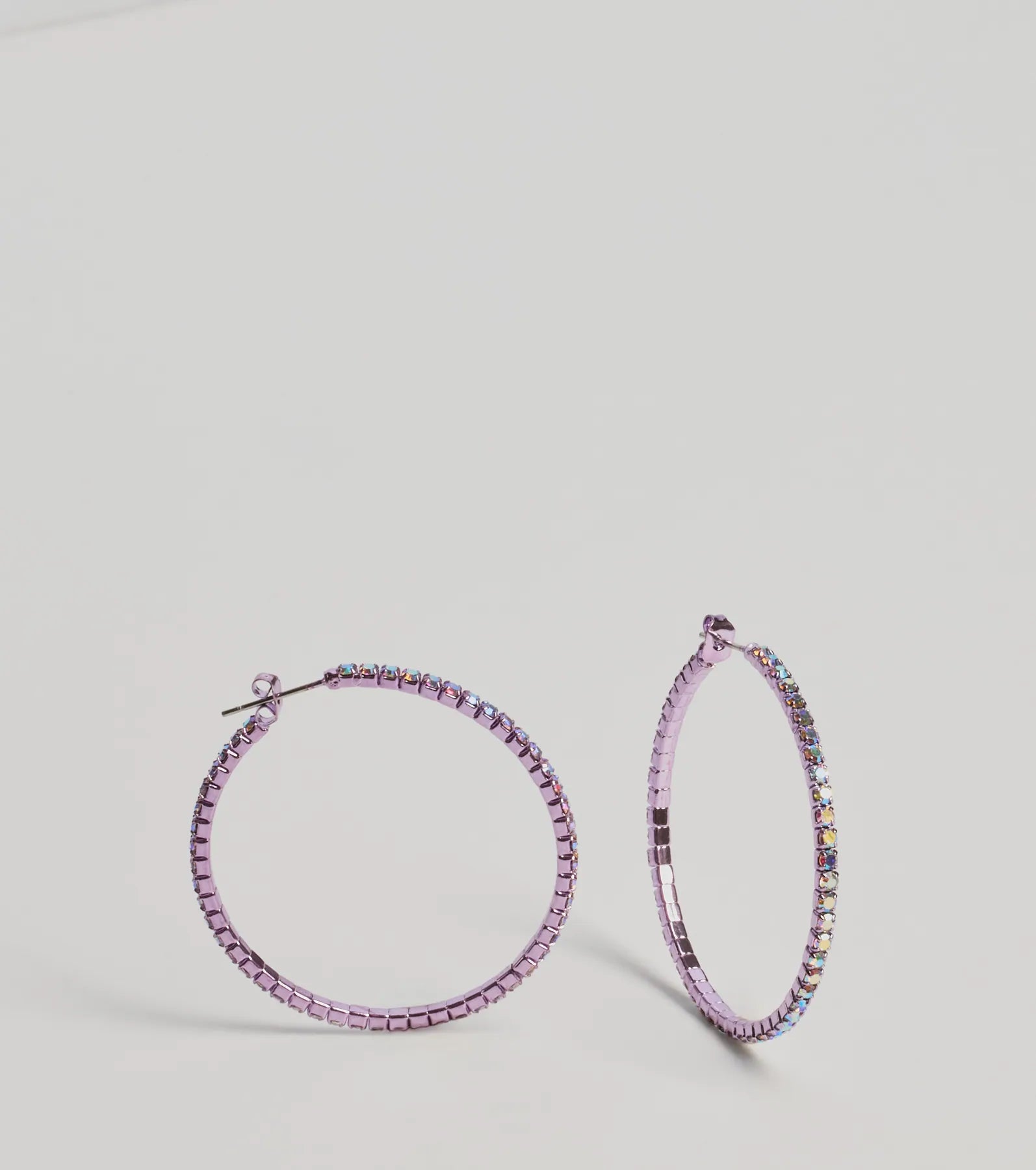 Premium Glam Rhinestone Hoop Earrings