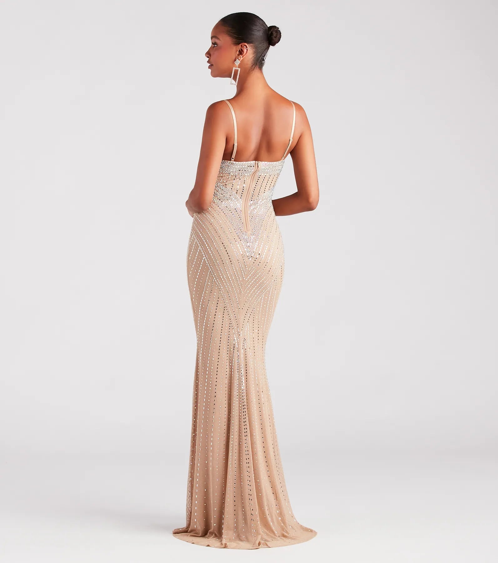 Ultimate Glamour: Tori Rhinestone Mermaid Evening Gown