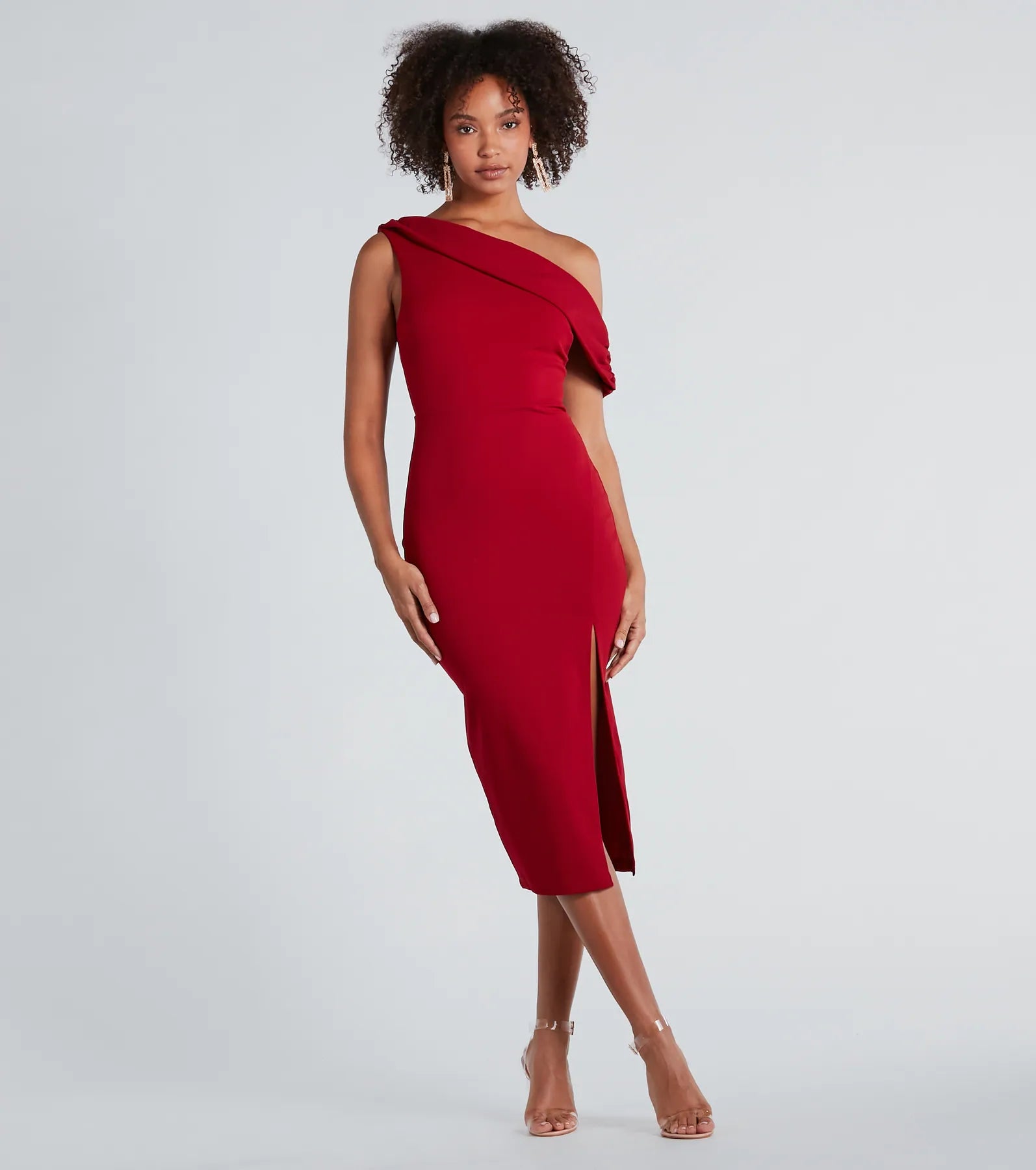 Premium Jullian Off-The-Shoulder Midi Dress - Ultimate Sophistication