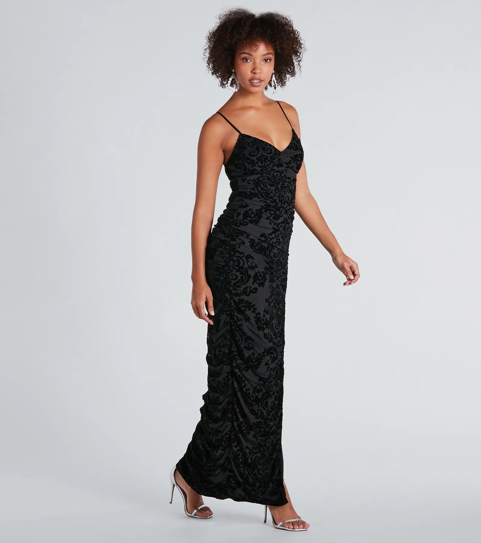 Premium Paxton Velvet Ruched Formal Dress - Ultimate Glamour