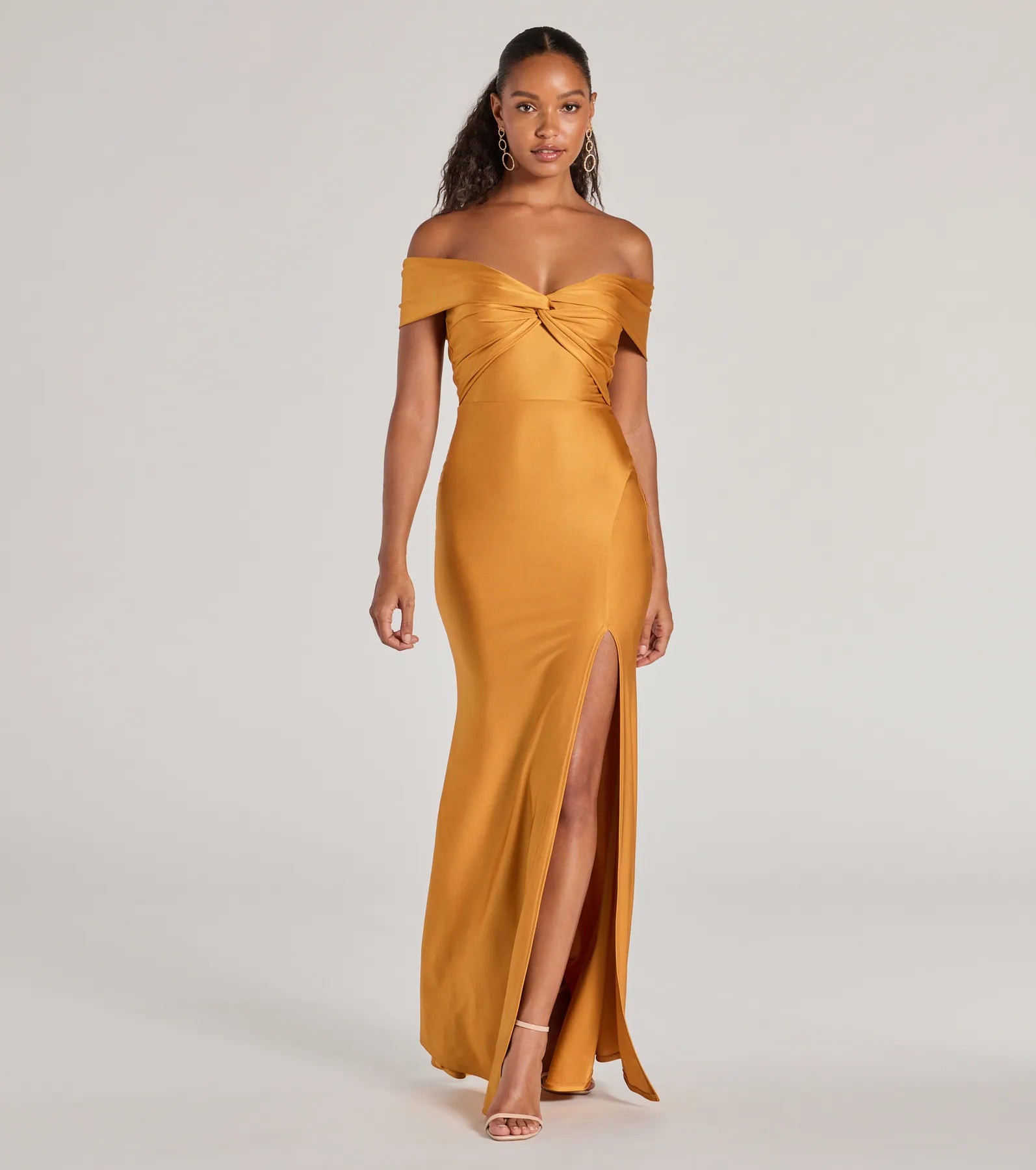 Premium Steff Off-The-Shoulder Mermaid Slit Formal Dress - Ultimate Elegance