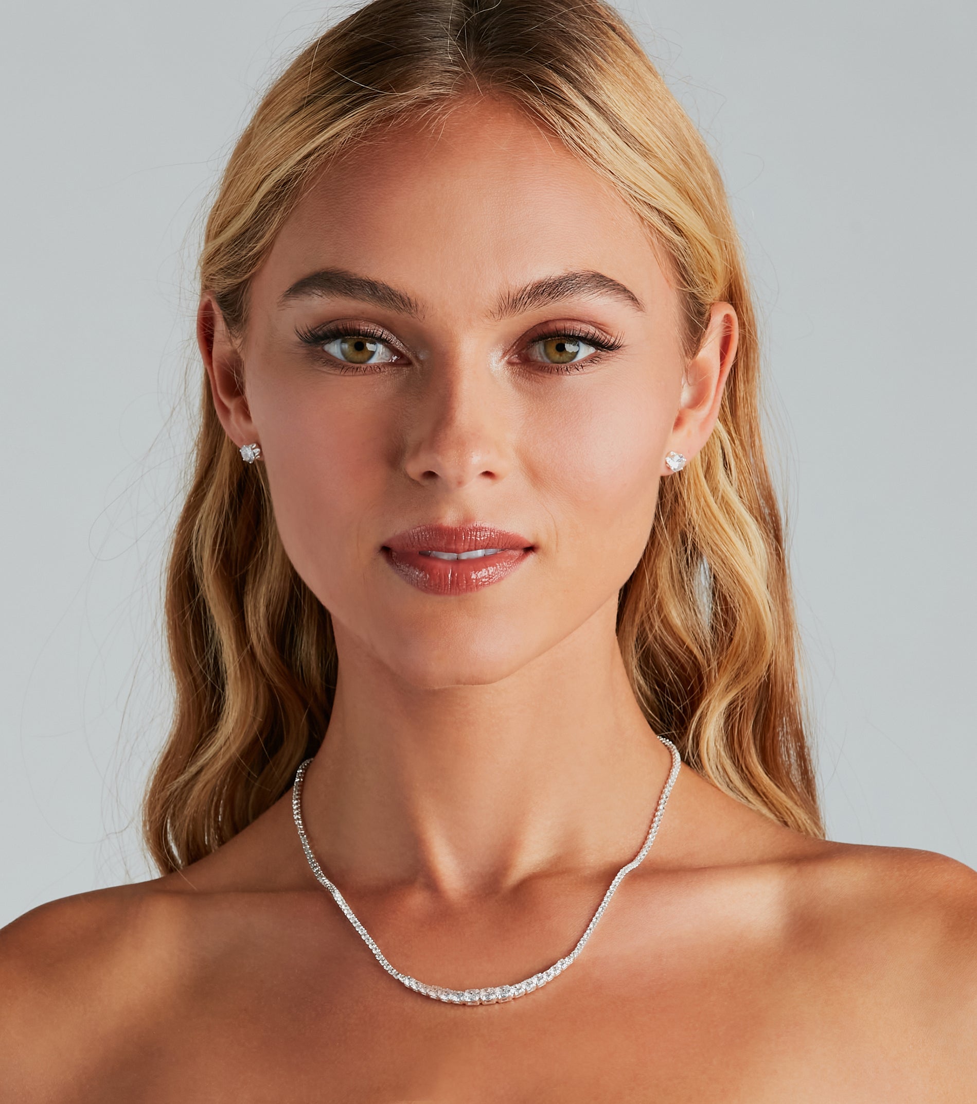 Ultimate Glam Rhinestone Necklace & Earrings Set