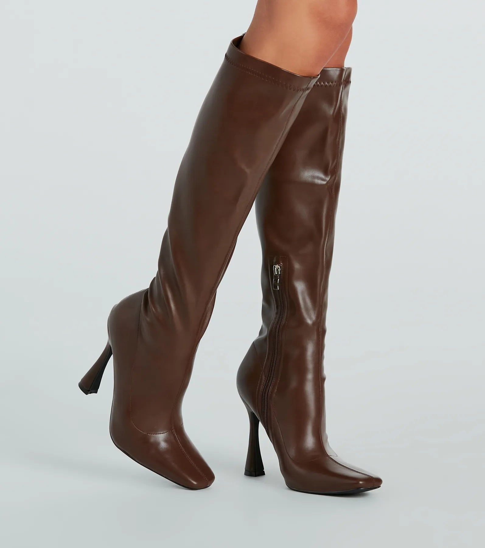 Ultimate Chic Faux Leather Under-The-Knee Boots - Premium Style & Comfort