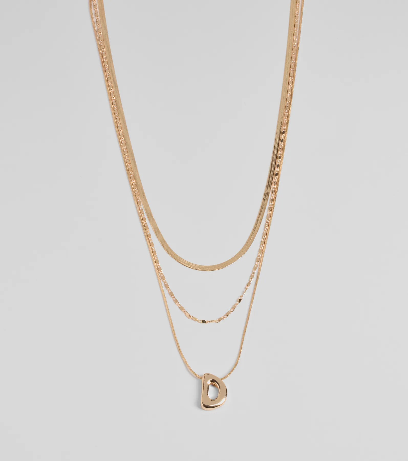 Premium D Monogram Layered Necklace - Ultimate Style Statement