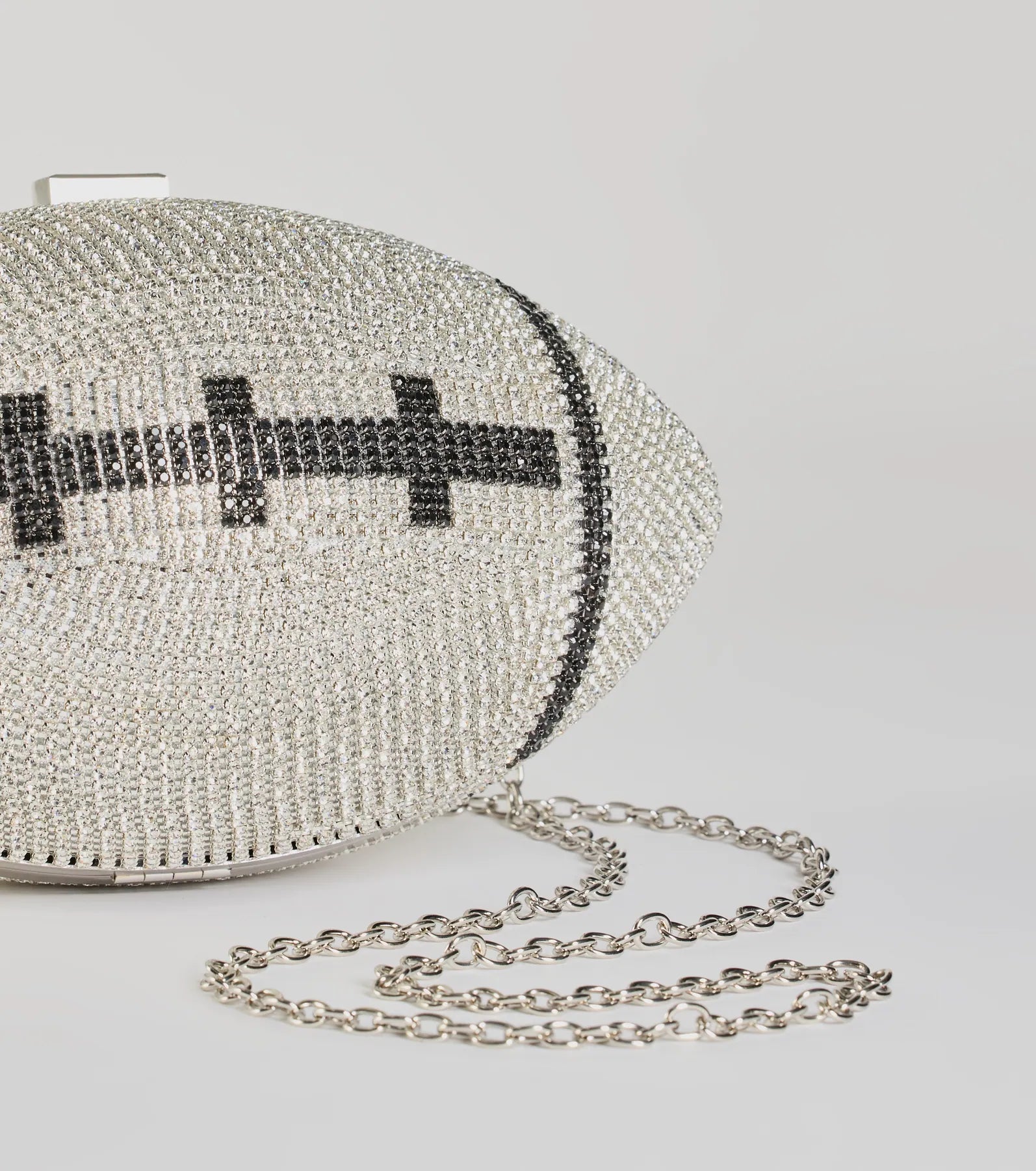 Ultimate Glam Football Rhinestone Clutch