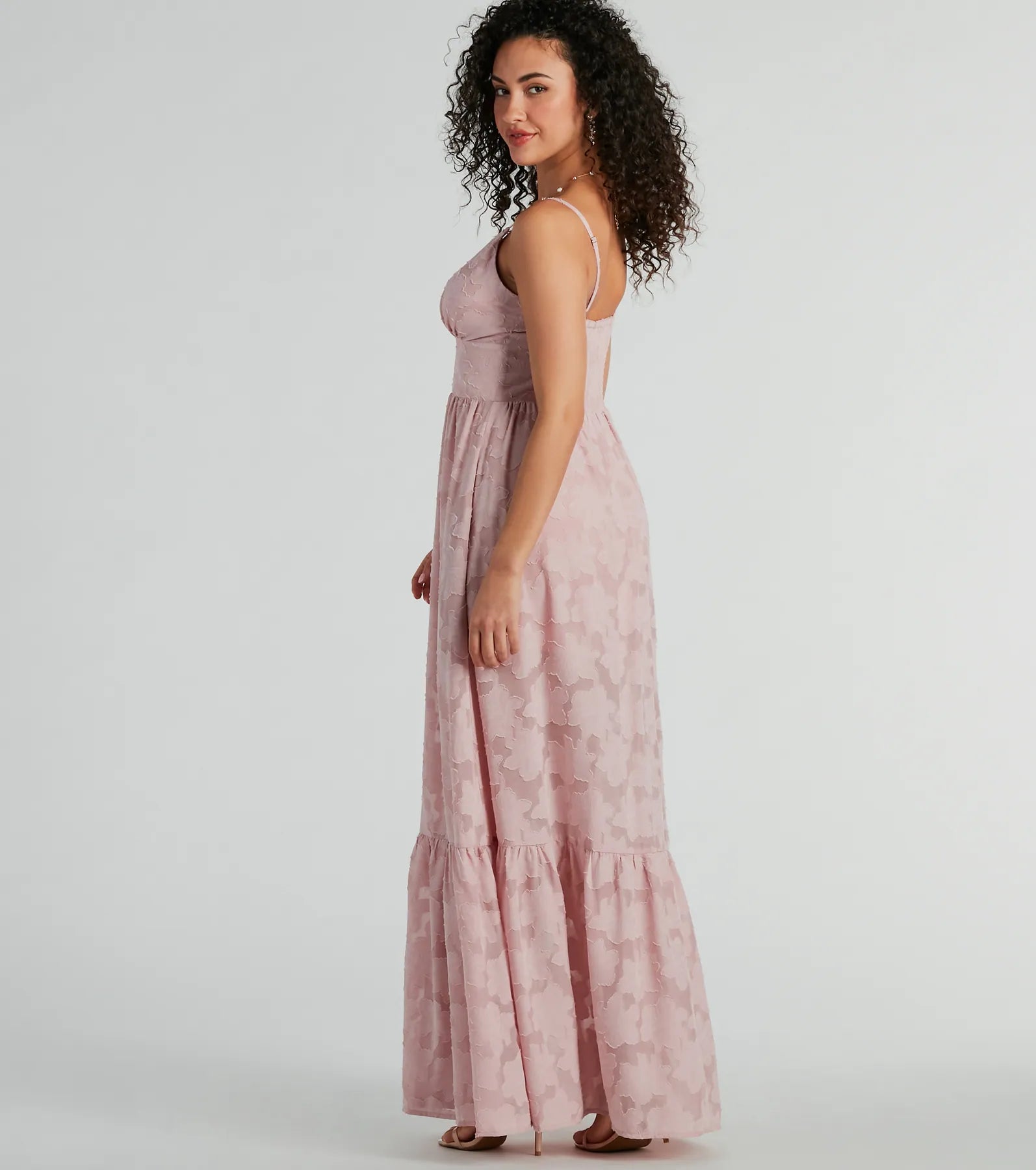 Ultimate Romantic Chiffon Burnout Floral Maxi Dress