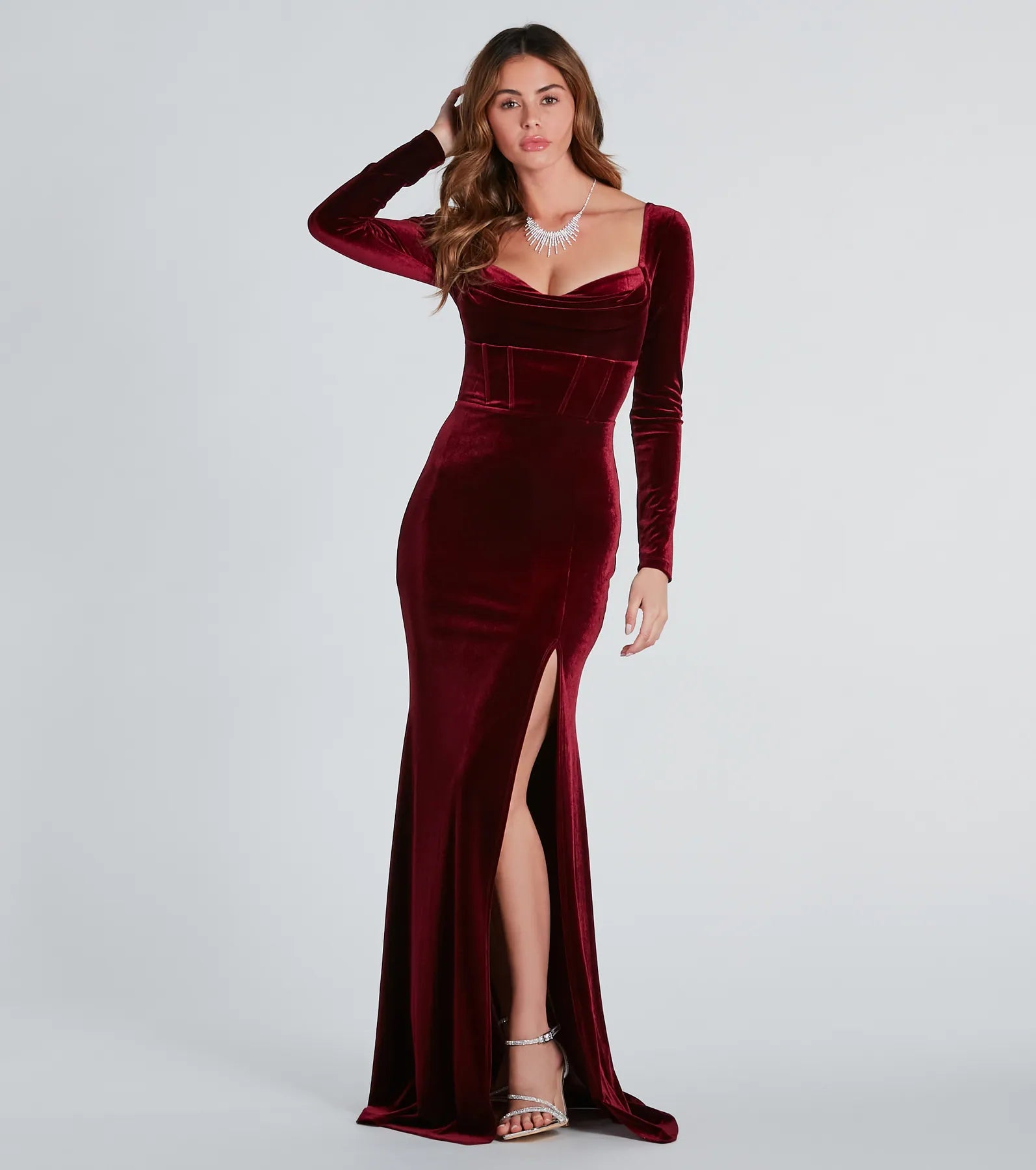 Premium Velvet Mermaid Evening Gown - Timeless Elegance