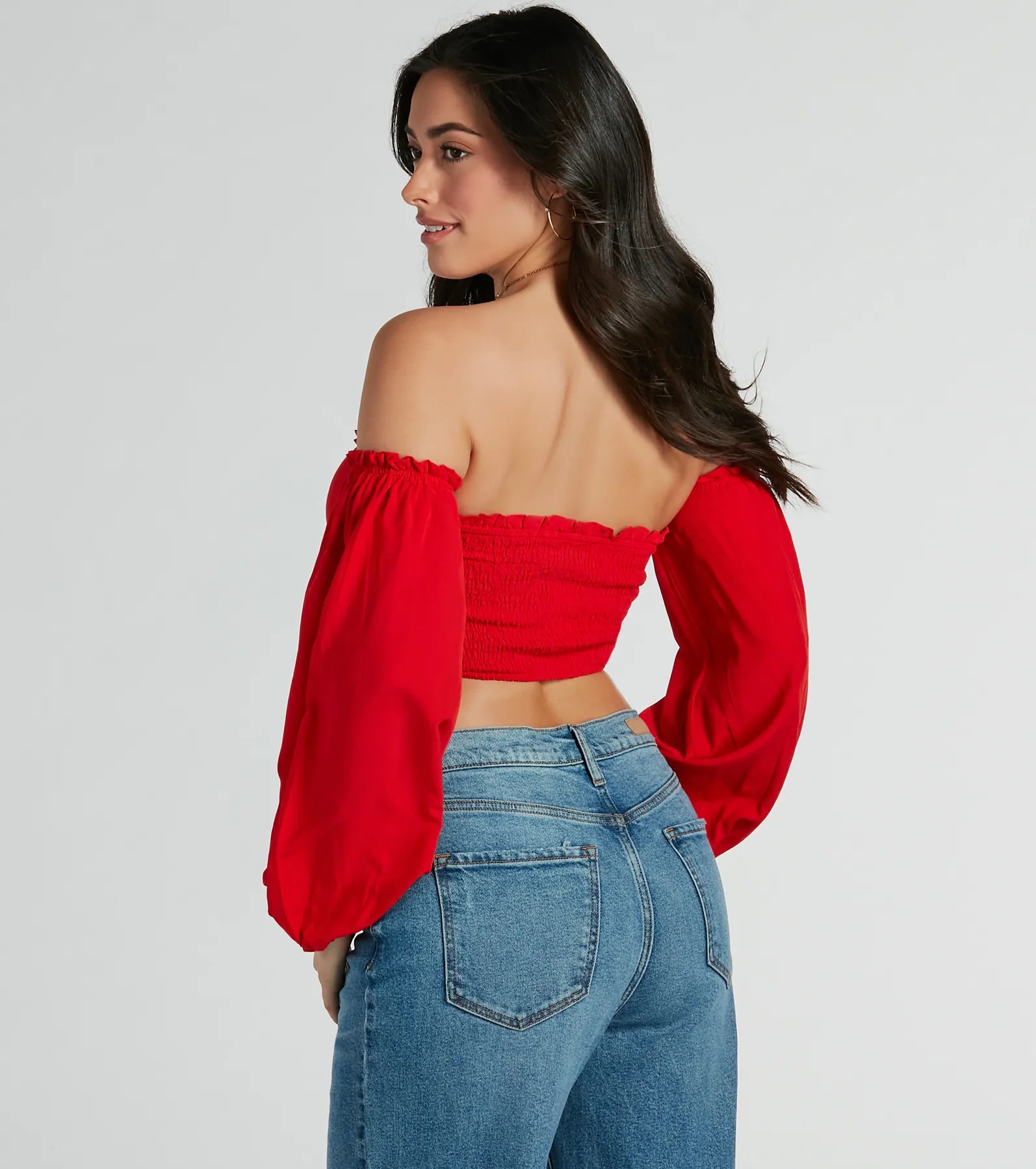 Premium Alluring Daydream Off-The-Shoulder Crop Top - Ultimate Summer Style