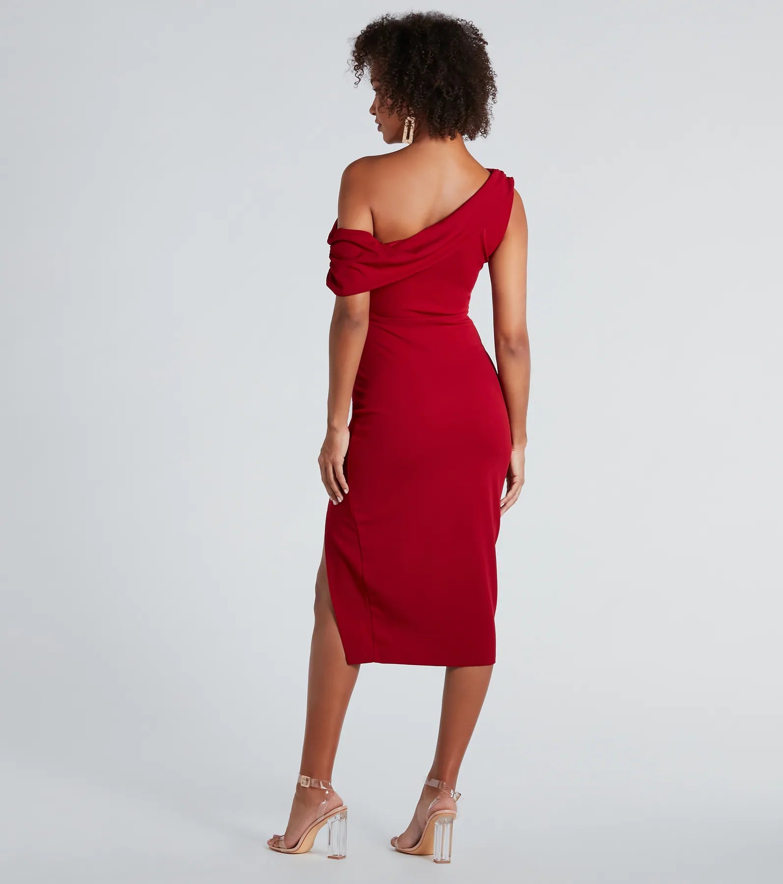 Premium Jullian Off-The-Shoulder Midi Dress - Ultimate Sophistication