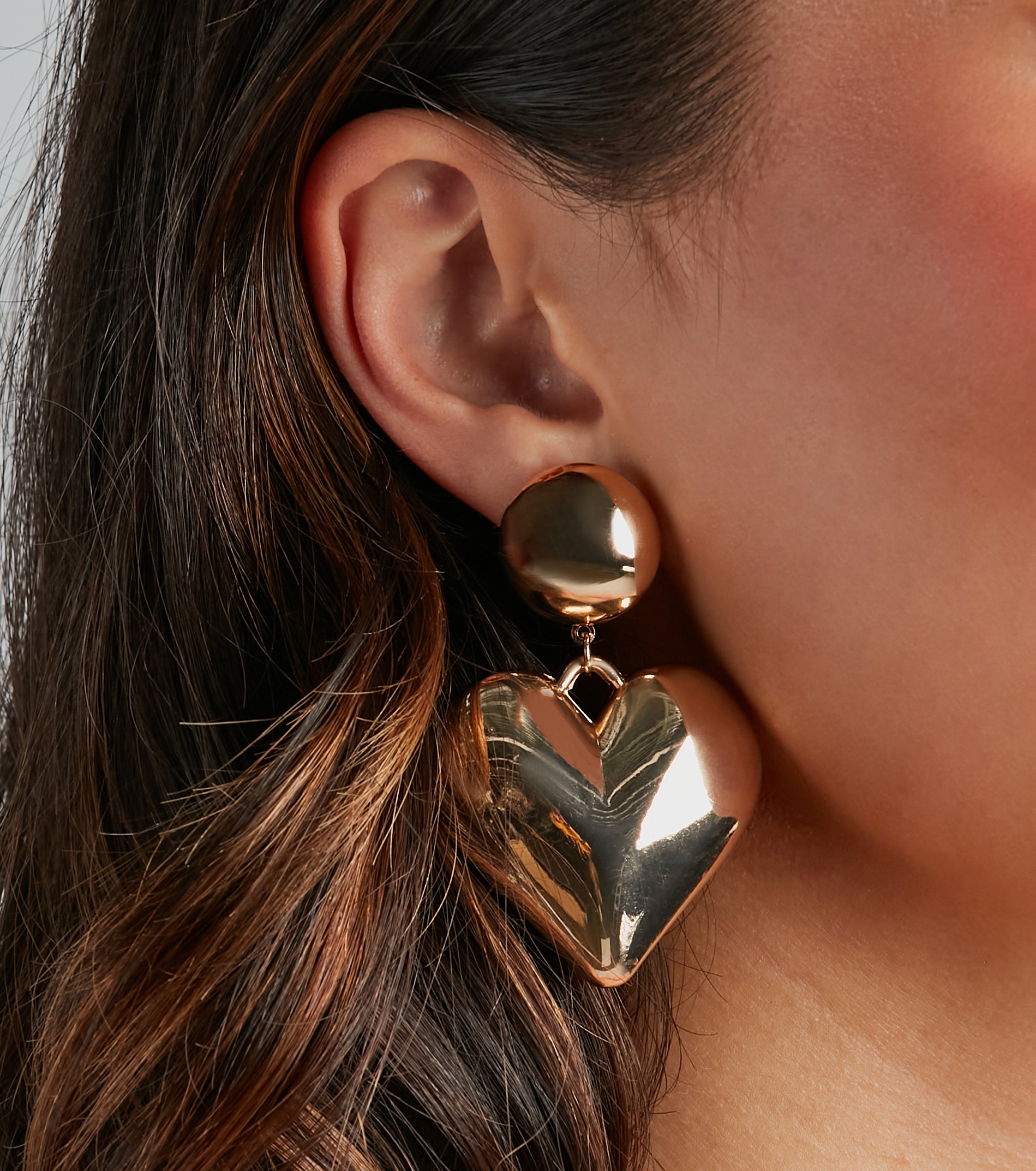 Premium Heart of Gold Statement Earrings