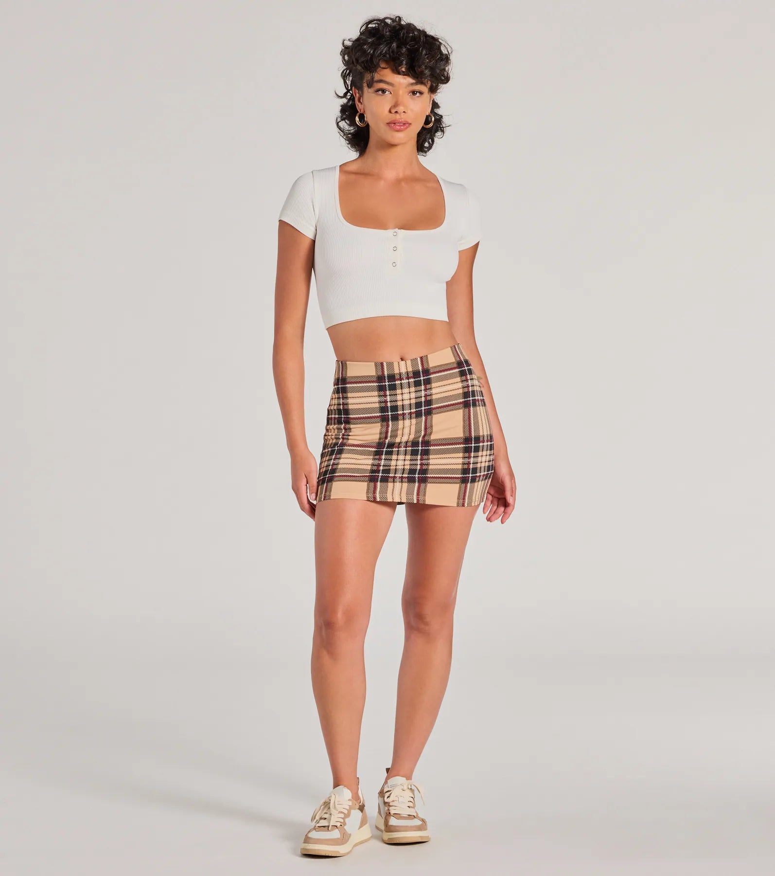 Ultimate High-Rise Plaid Mini Skort - Adorable & Stylish