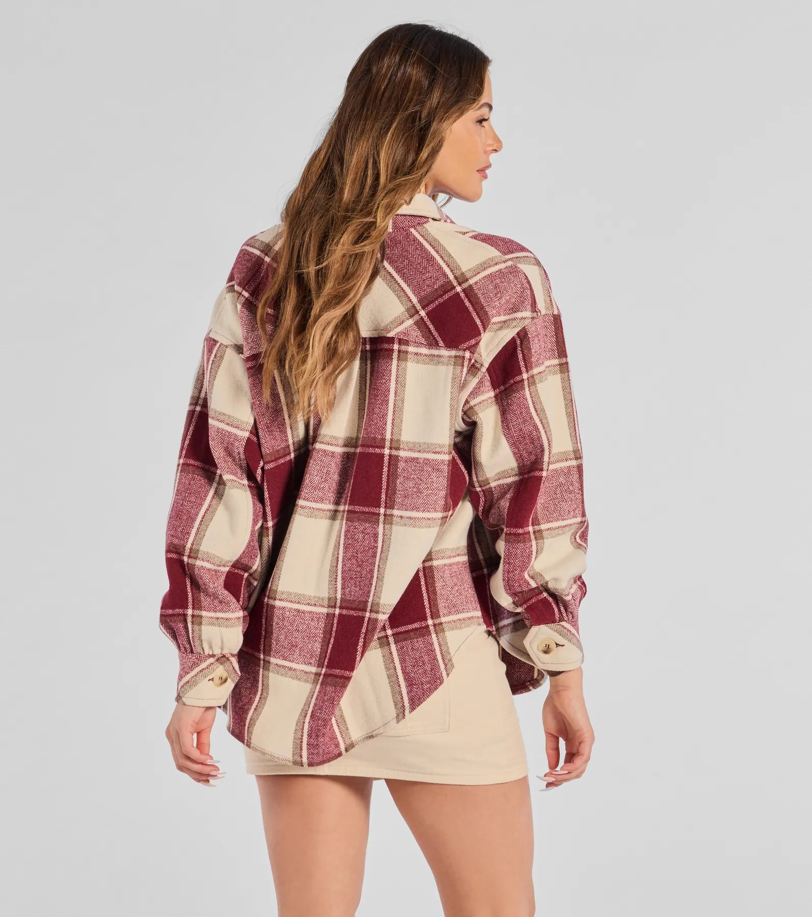 Ultimate Comfy Cozy Vibes Plaid Oversized Shacket